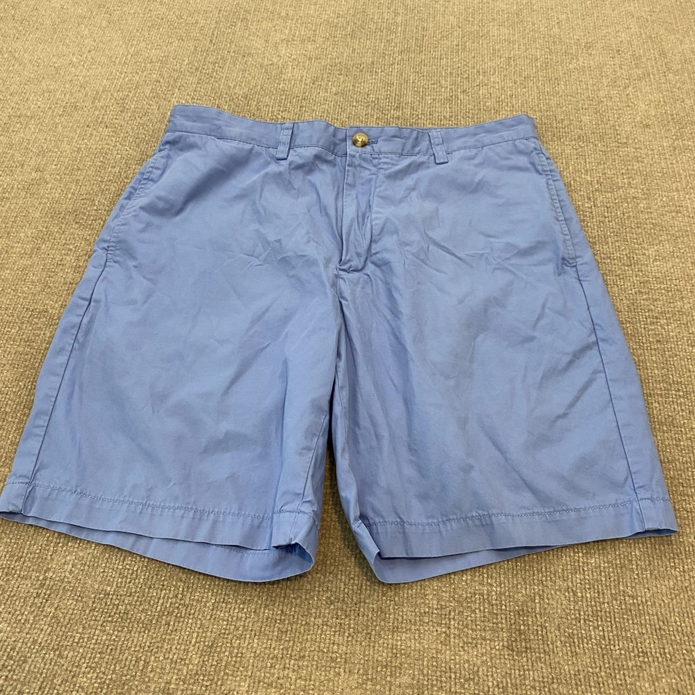 Vineyard Vines Shorts Mens 34 Blue 9 In Chino Flat Front Pockets Preppy Summer